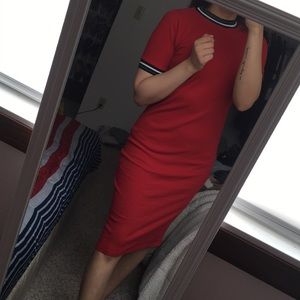 Zara red dress